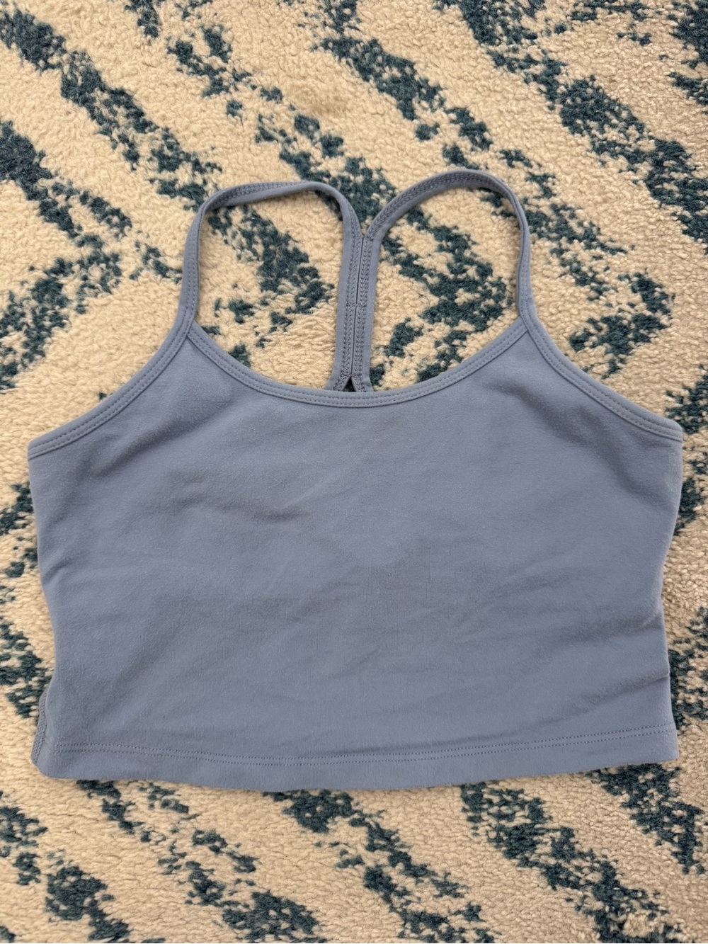 BEYOND YOGA Dusty Blue Cropped Tank Bralette